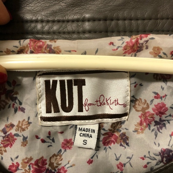 Grey leather jacket - Kut from the Kloth - Picture 2 of 3